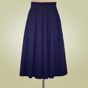 Plus size vintage circle skirt with pockets